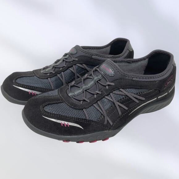 Skechers Slip-On Sport Sneakers Relaxed Fit Womens 7 1/2 Gray 82.7=L.3.4 - Picture 2 of 13